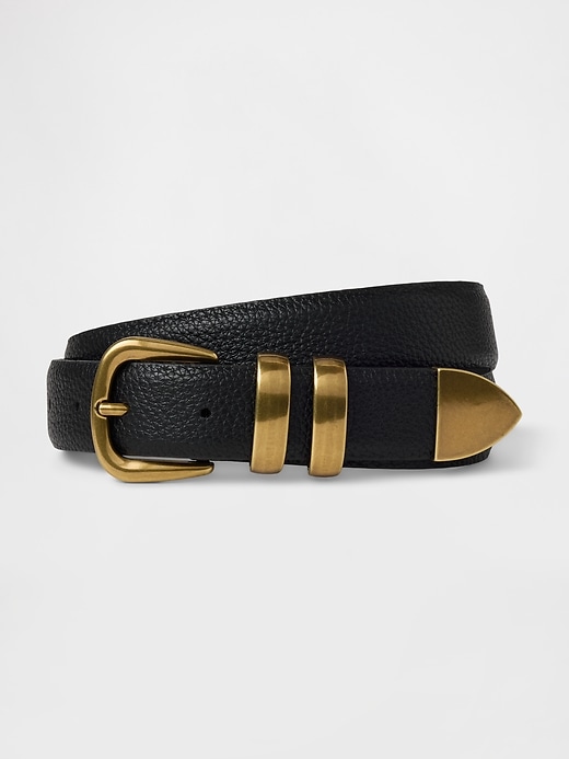 ceinture en cuir grainé