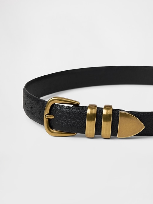 ceinture en cuir grainé