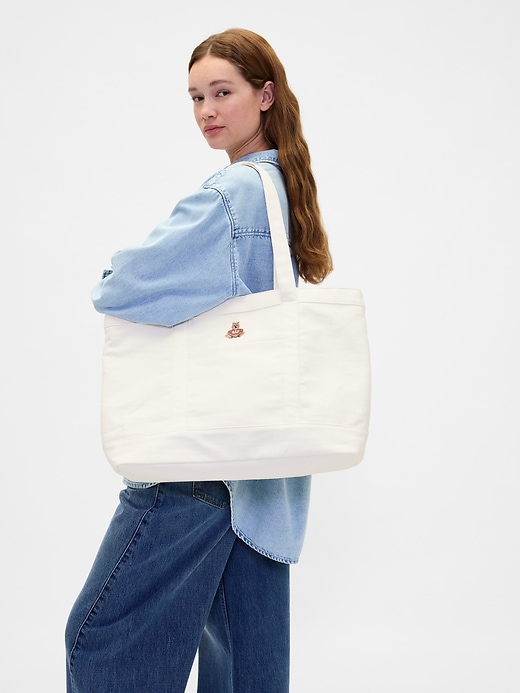 sac fourre-tout en denim avec logo brannan bear