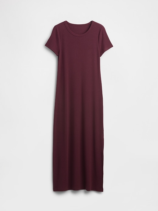 robe t-shirt maxi côtelée moderne