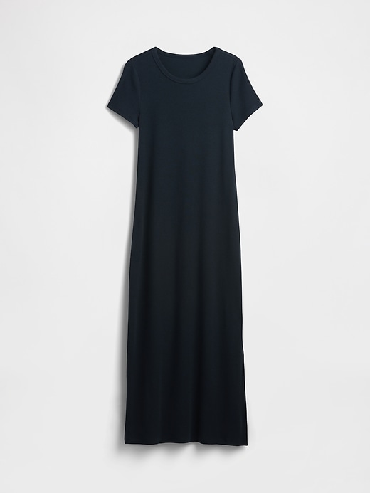 robe t-shirt maxi côtelée moderne