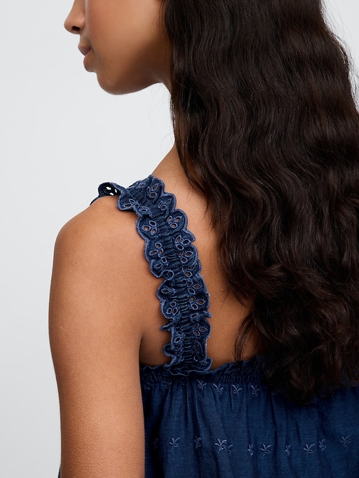 robe courte à œillets gap × dÔen