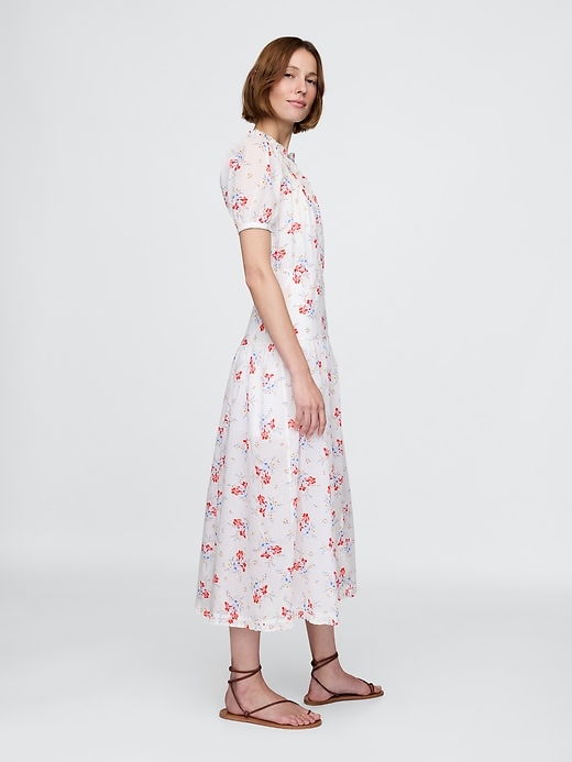 robe midi fleurie à plis gap × dÔen