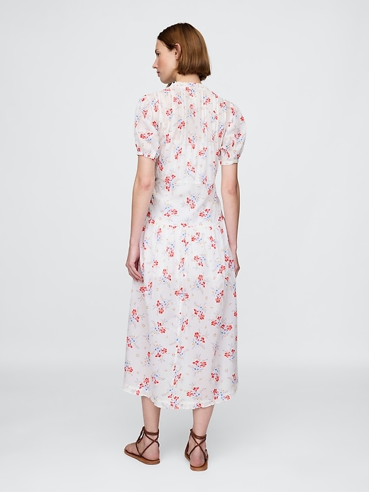robe midi fleurie à plis gap × dÔen