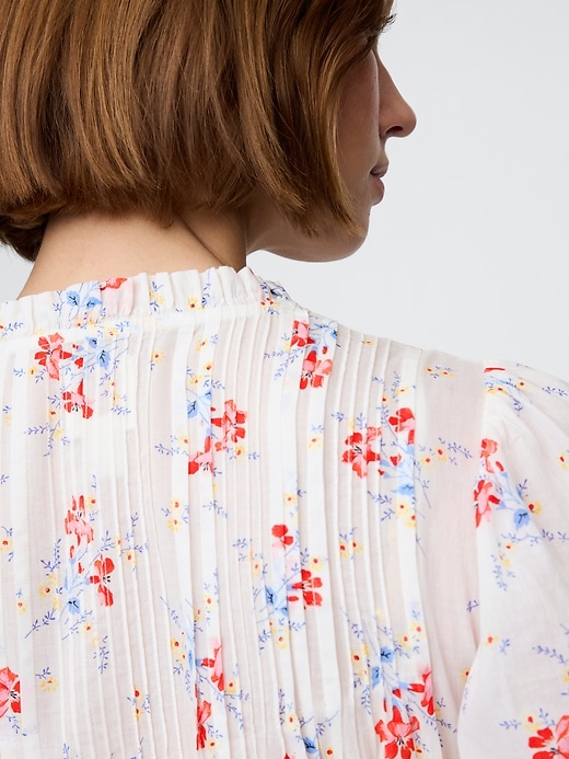 robe midi fleurie à plis gap × dÔen