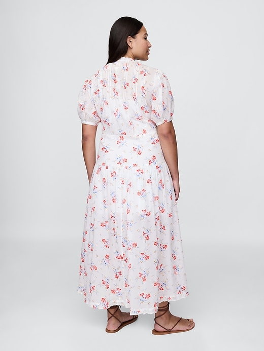 robe midi fleurie à plis gap × dÔen