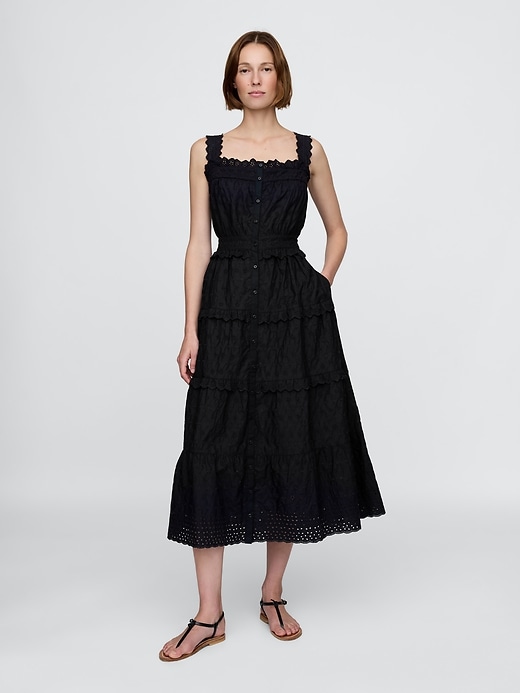 robe midi à œillets gap × dÔen