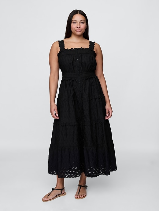robe midi à œillets gap × dÔen