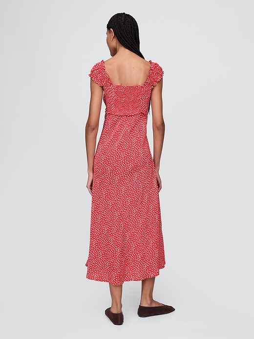 robe longue en crêpe à décolleté cœur