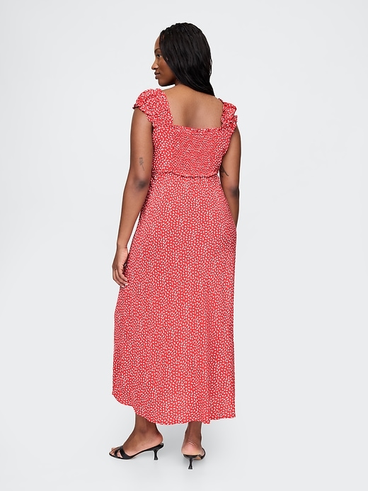 robe longue en crêpe à décolleté cœur