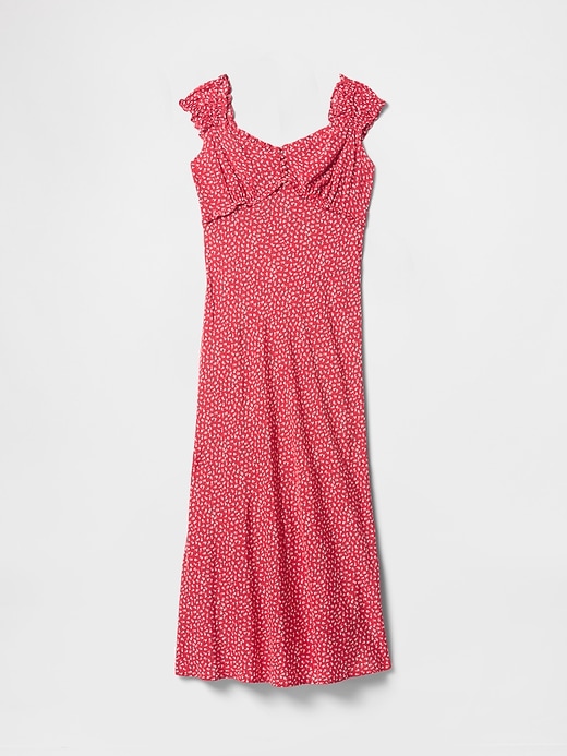 robe longue en crêpe à décolleté cœur