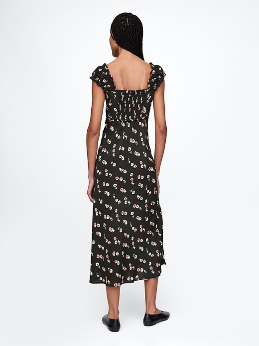 robe longue en crêpe à décolleté cœur
