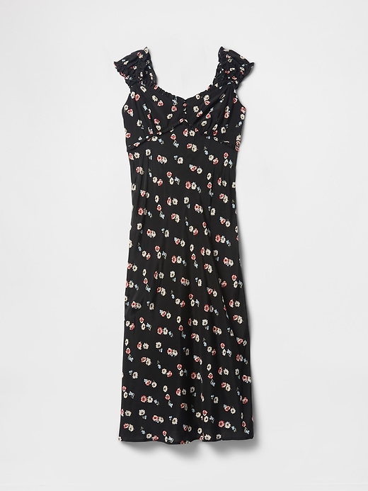 robe longue en crêpe à décolleté cœur