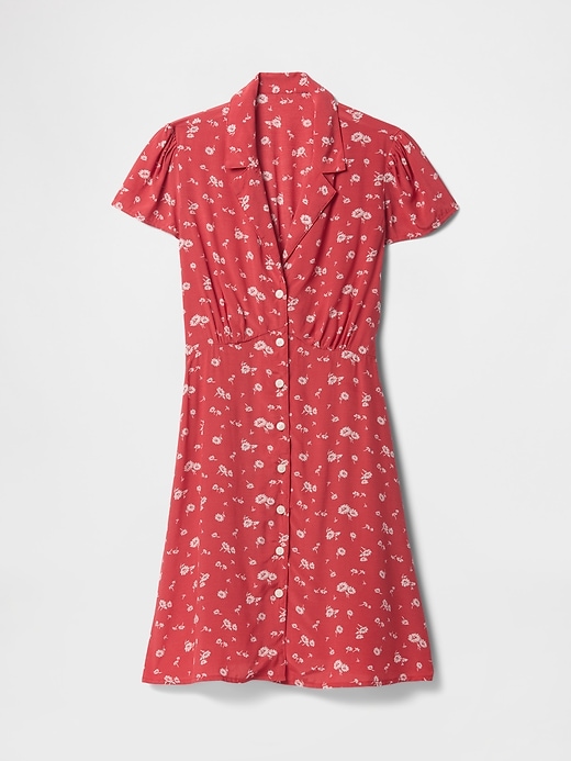 robe courte fleurie en crêpe