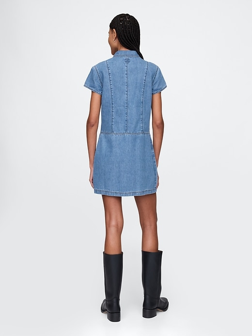 robe courte en denim ultra-doux