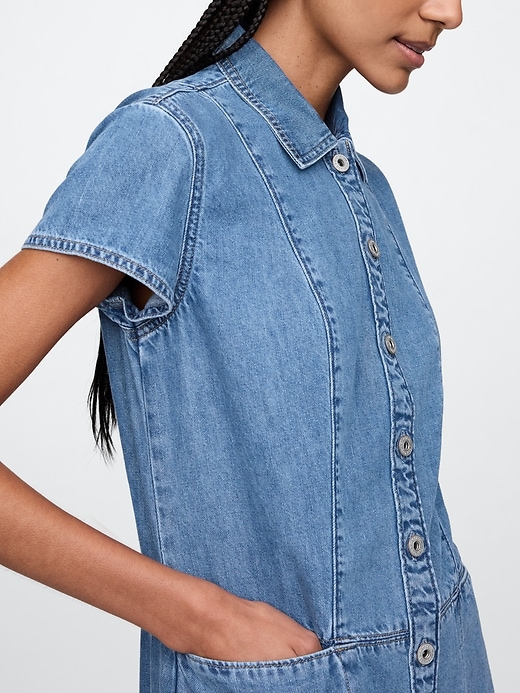 robe courte en denim ultra-doux
