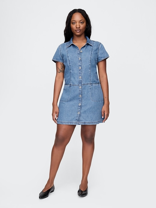 robe courte en denim ultra-doux