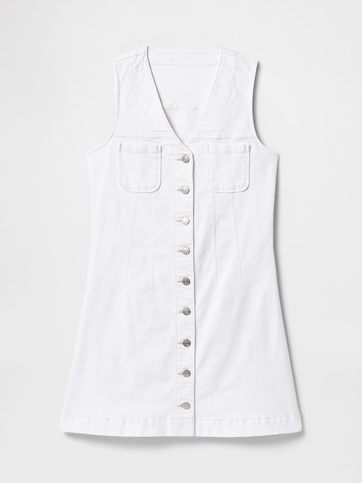 robe courte en jean à col v