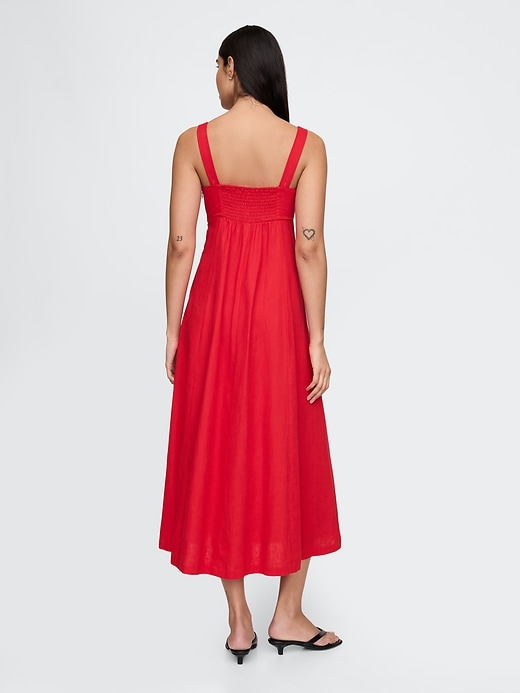 robe longue en lin mélangé