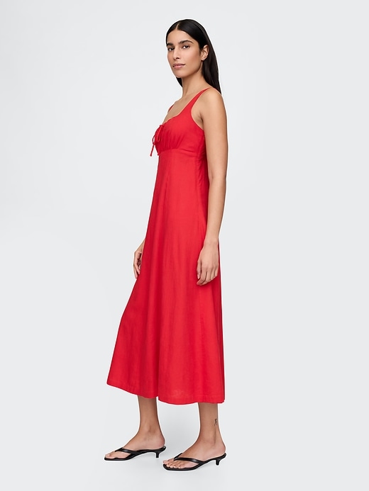 robe longue en lin mélangé