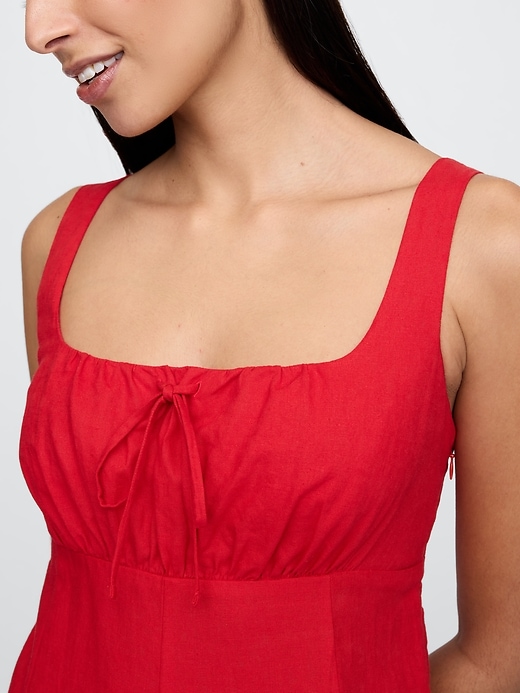 robe longue en lin mélangé