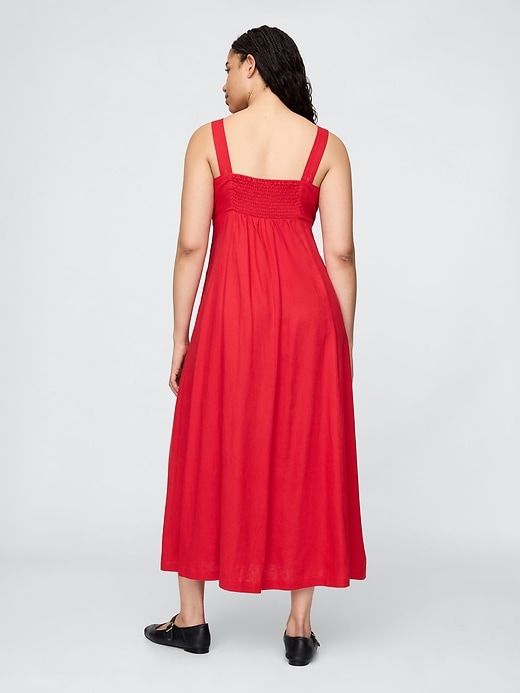robe longue en lin mélangé