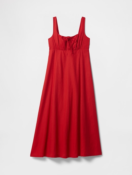 robe longue en lin mélangé