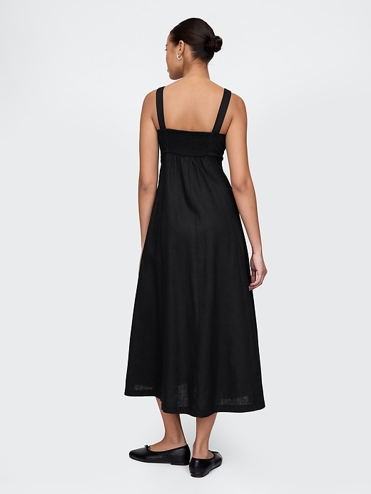 robe longue en lin mélangé