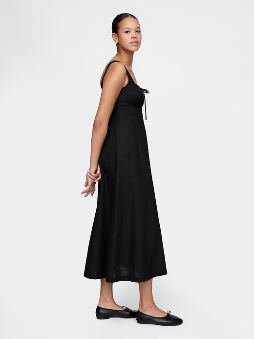 robe longue en lin mélangé