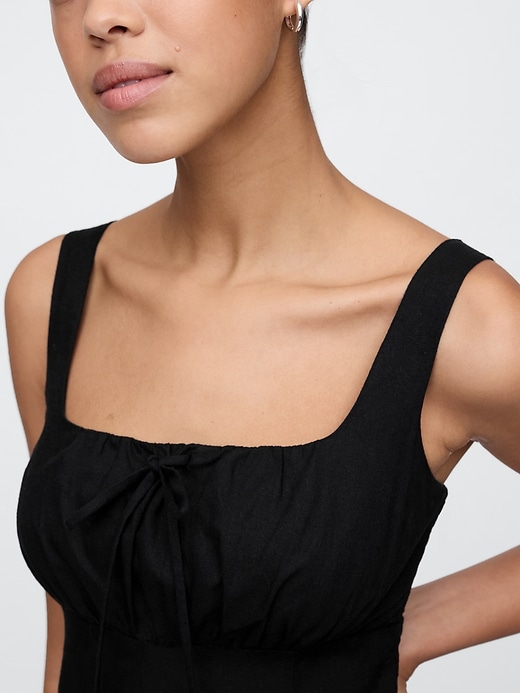 robe longue en lin mélangé