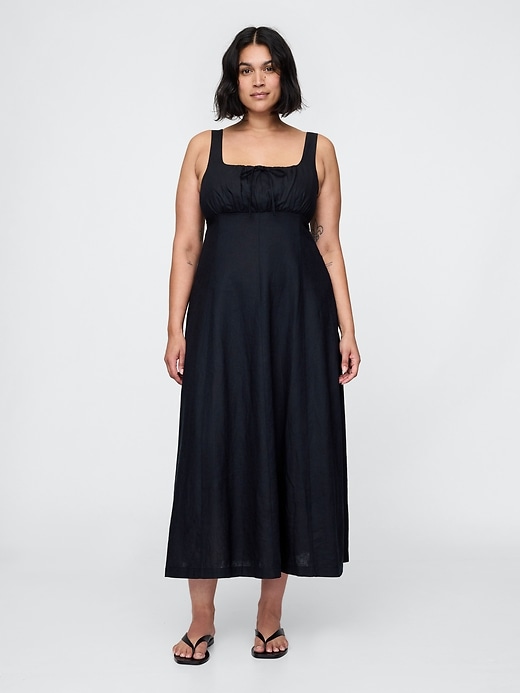 robe longue en lin mélangé