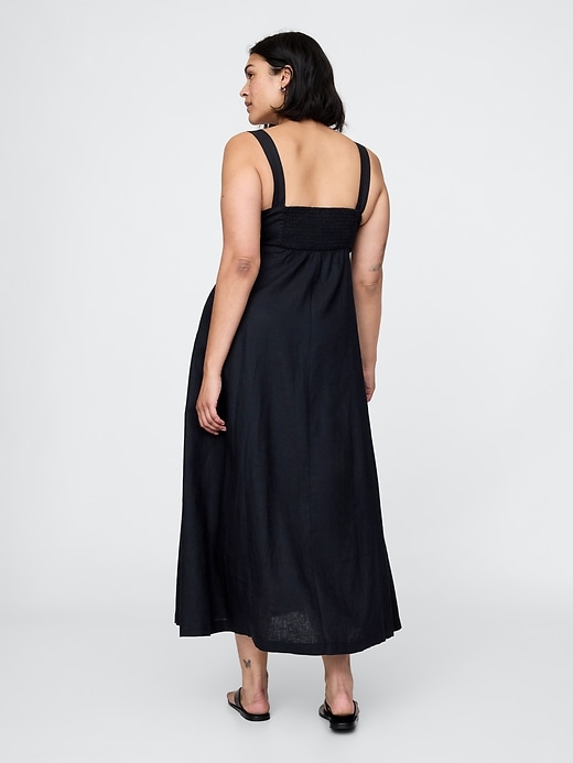 robe longue en lin mélangé