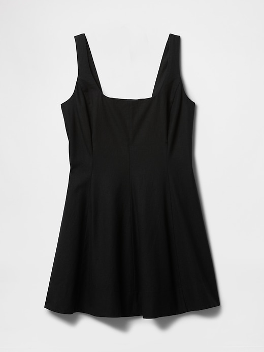robe courte en lin mélangé