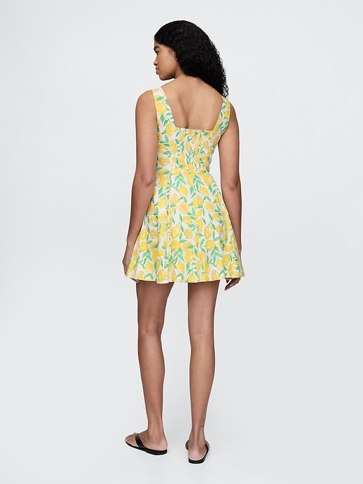 robe courte en lin mélangé