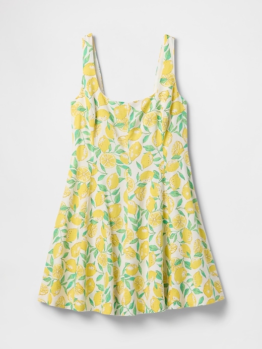 robe courte en lin mélangé