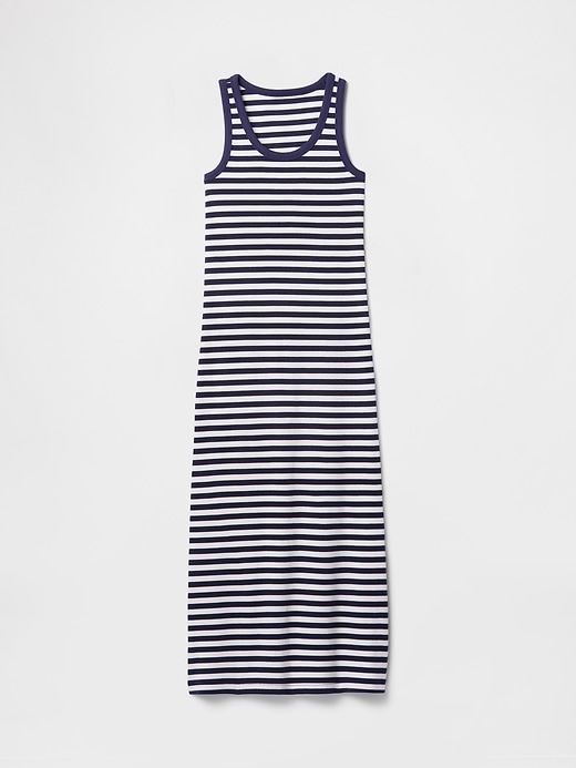 robe midi côtelée sans bretelles