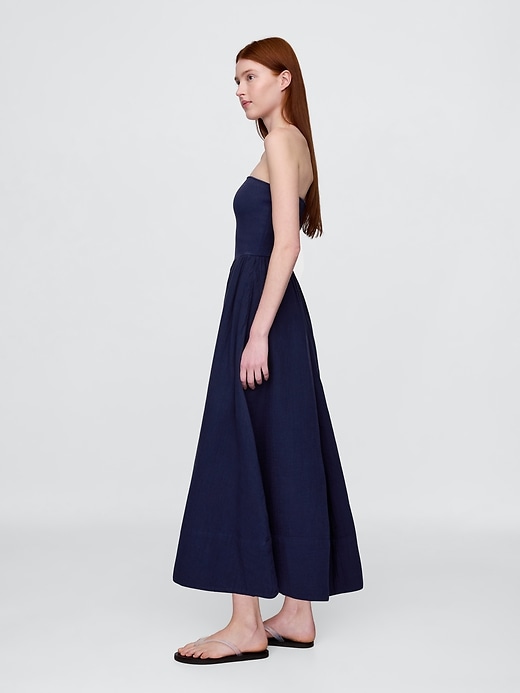 robe longue en gaze de coton et matières mixtes
