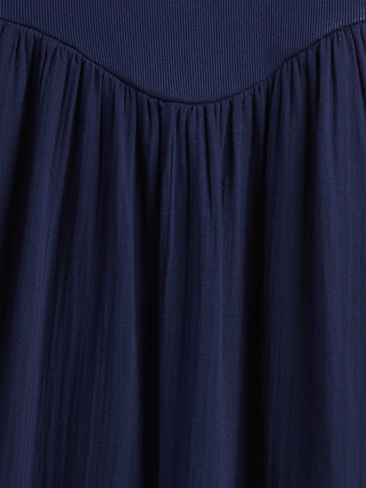 robe longue en gaze de coton et matières mixtes