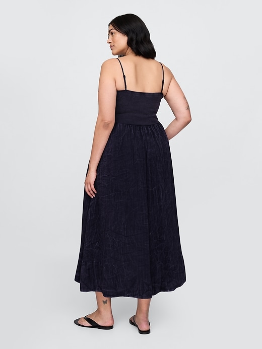 robe longue en gaze de coton et matières mixtes