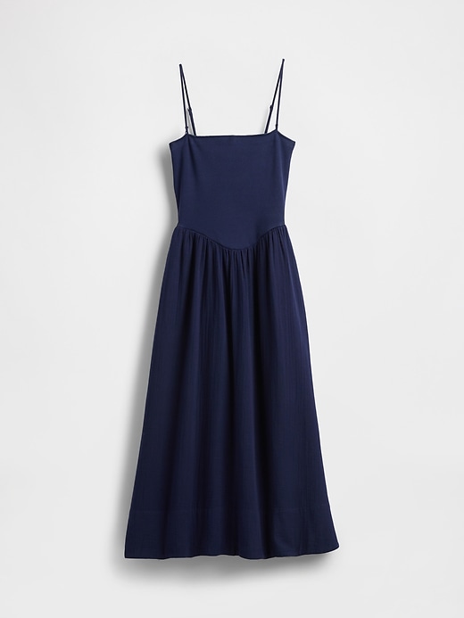 robe longue en gaze de coton et matières mixtes