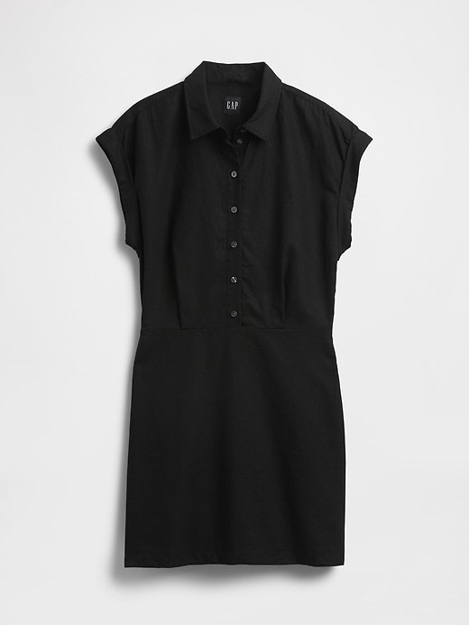 robe-chemise en lin mélangé
