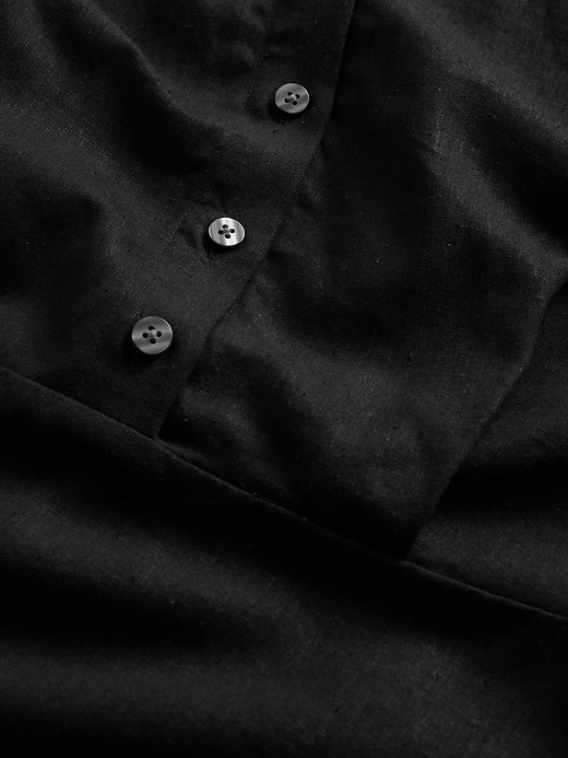 robe-chemise en lin mélangé
