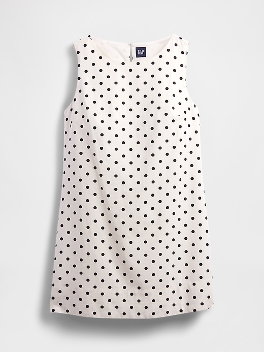 robe courte trapèze en lin mélangé