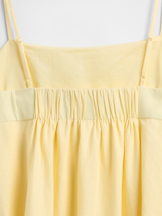 robe mini à bulles en lin mélangé