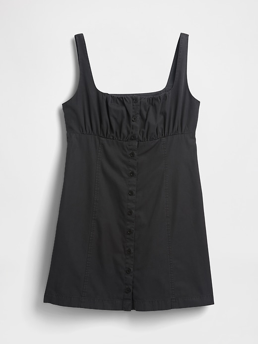 robe boutonnée froncée sur le devant