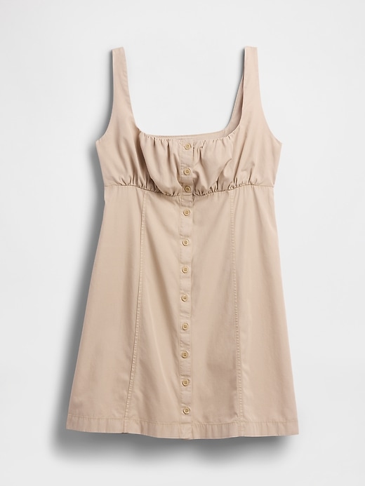 robe boutonnée froncée sur le devant