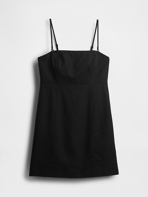 robe courte en lin mélangé
