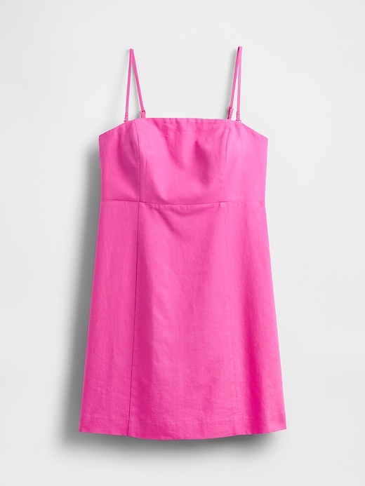 robe courte en lin mélangé