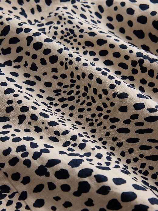 robe courte en lin mélangé