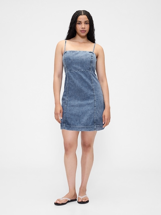 robe mini en denim ultra-doux